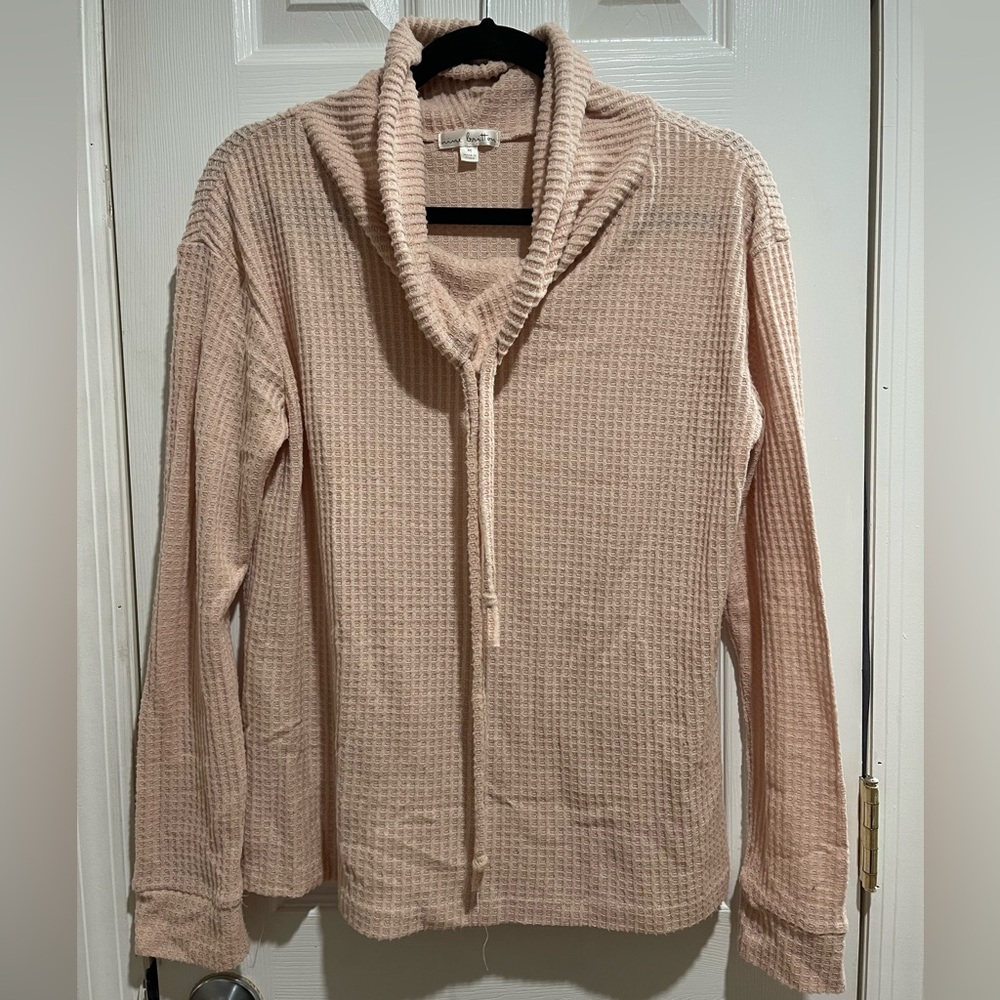 Nine Britton Waffle Cowl Neck